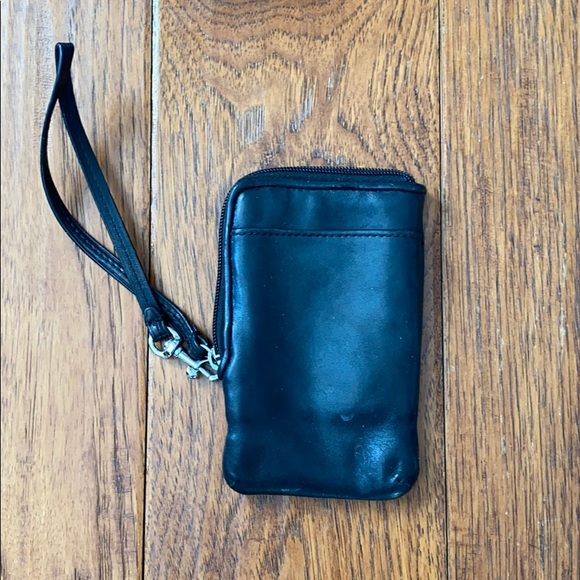 Coach wristlet/wallet- black leather - Picture 2 of 4